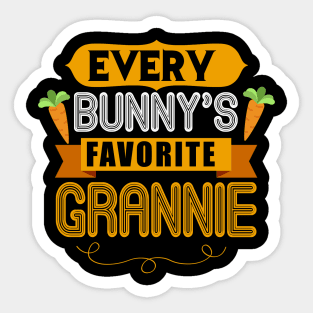 WOMEN'S EVERY BUNNYS FAVORITE GRANNIE SHIRT CUTE EASTER GIFT Sticker